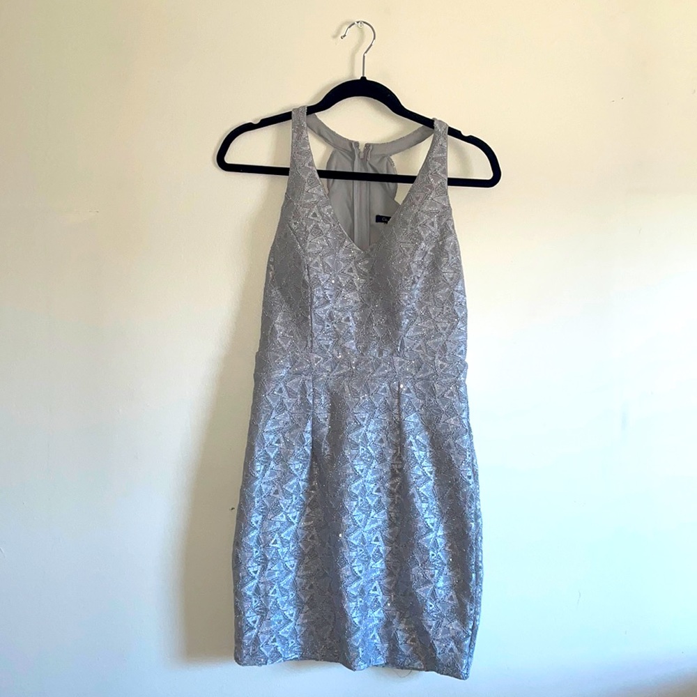 City Studio | Sparkly Silver Sleeveless Mini Party Dress Size 7